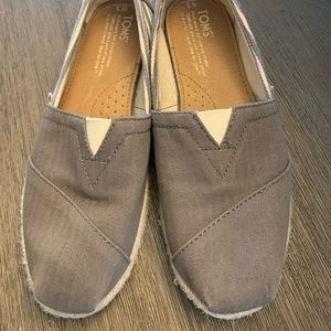 Toms Gray Slip Ons